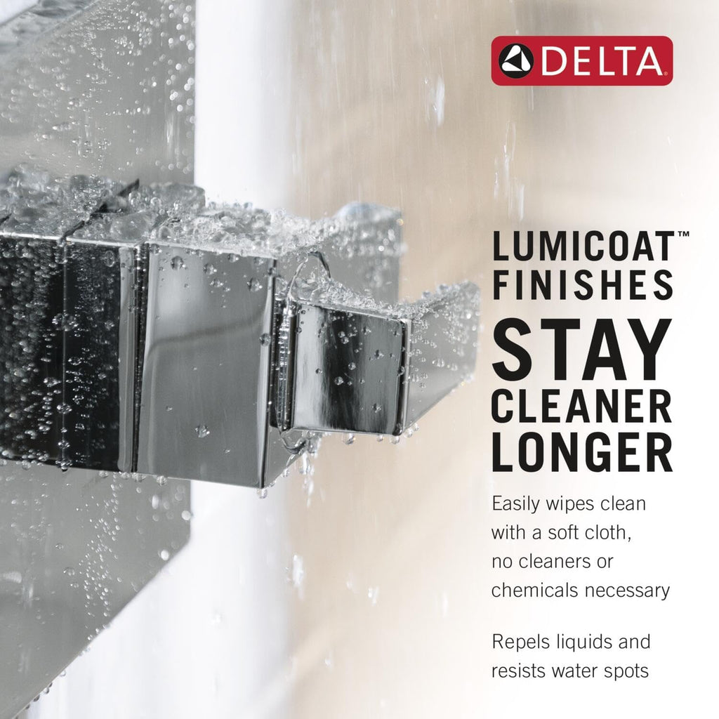 Delta 6-Setting HydroRain Premium 2-in-1 Dual Shower Head with ProClean Spray, Gold High Pressure Shower Head with Handheld Spray, 1.75 GPM Flow Rate, Lumicoat Champagne Bronze 56000-CZ-PR25