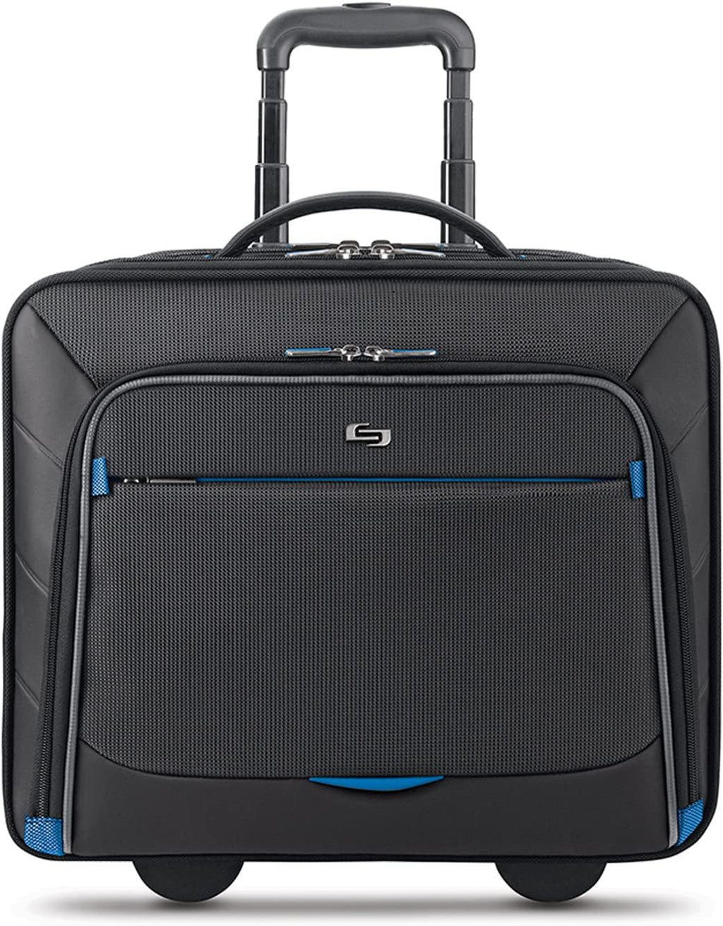 Solo New York Active Rolling Overnight Laptop Bag. Business Travel Rolling Overnighter Case for Women and Men. Fits up to 16 inch laptop - Black, 15' x 16' x 7' (TCC902-4/20)