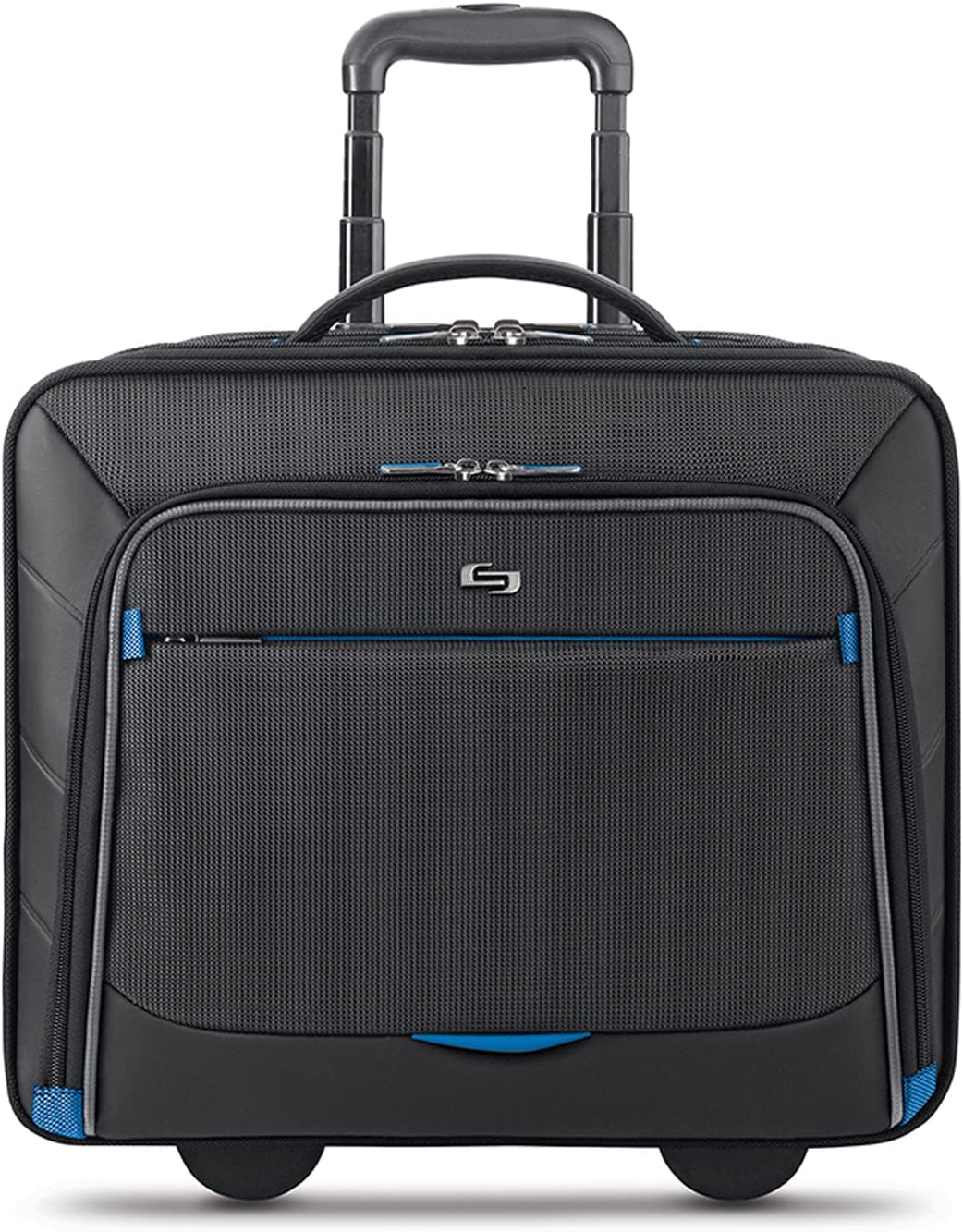 Solo New York Active Rolling Overnight Laptop Bag. Business Travel Rolling Overnighter Case for Women and Men. Fits up to 16 inch laptop - Black, 15' x 16' x 7' (TCC902-4/20)