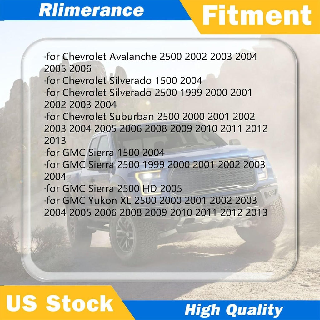 Front & Rear Brake Kit for Chevrolet Avalanche 2500 2002-2006 for Chevy Avalanche 2500 2002-2006 for Chevrolet Silverado 1500 2004-2004 6PCS Semi-metallic Brakes Pads Rlimerance