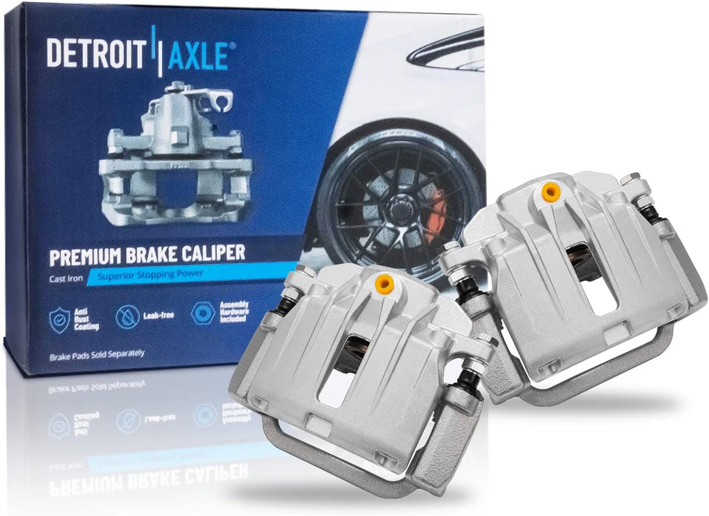 Detroit Axle - Brake Kit for 2003-2006 GMC Sierra Chevy Silverado 1500, 12.00'' inch Front and 12.80'' inch Rear Disc Brake Rotors Ceramic Brake Pads Brake Calipers 2004 2005 Replacement