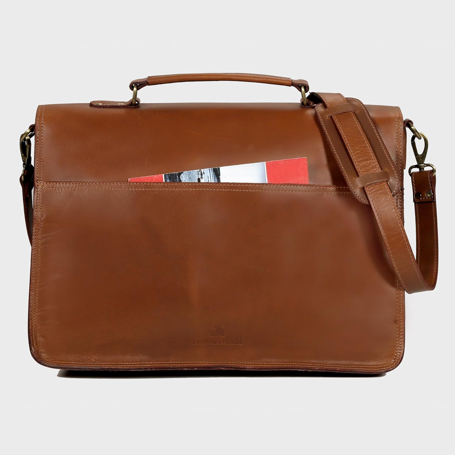 Leather Messenger Bag For Men, Vintage Handmade Laptop Briefcase and Shoulder Bag for Men
