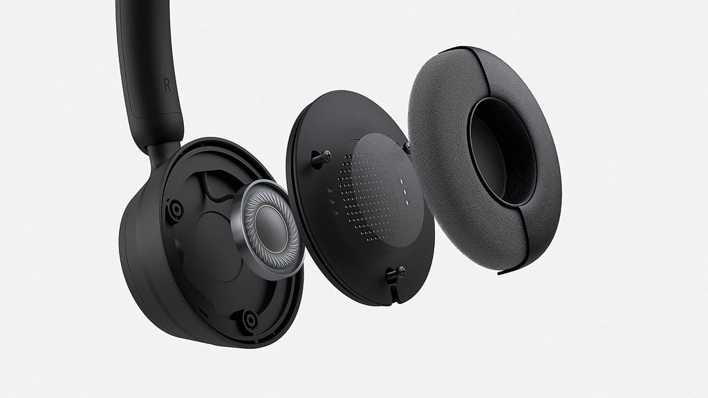 Microsoft Modern - Wireless Headset,Comfortable Stereo Headphones with Noise-Cancelling Microphone, USB-A dongle, On-Ear Controls, PC/Mac - Certified for Microsoft Teams,Black
