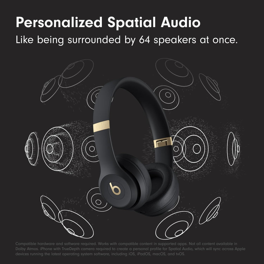 Beats Solo 4 with AppleCare+ for Headphones (2 Years) - Black & Gold