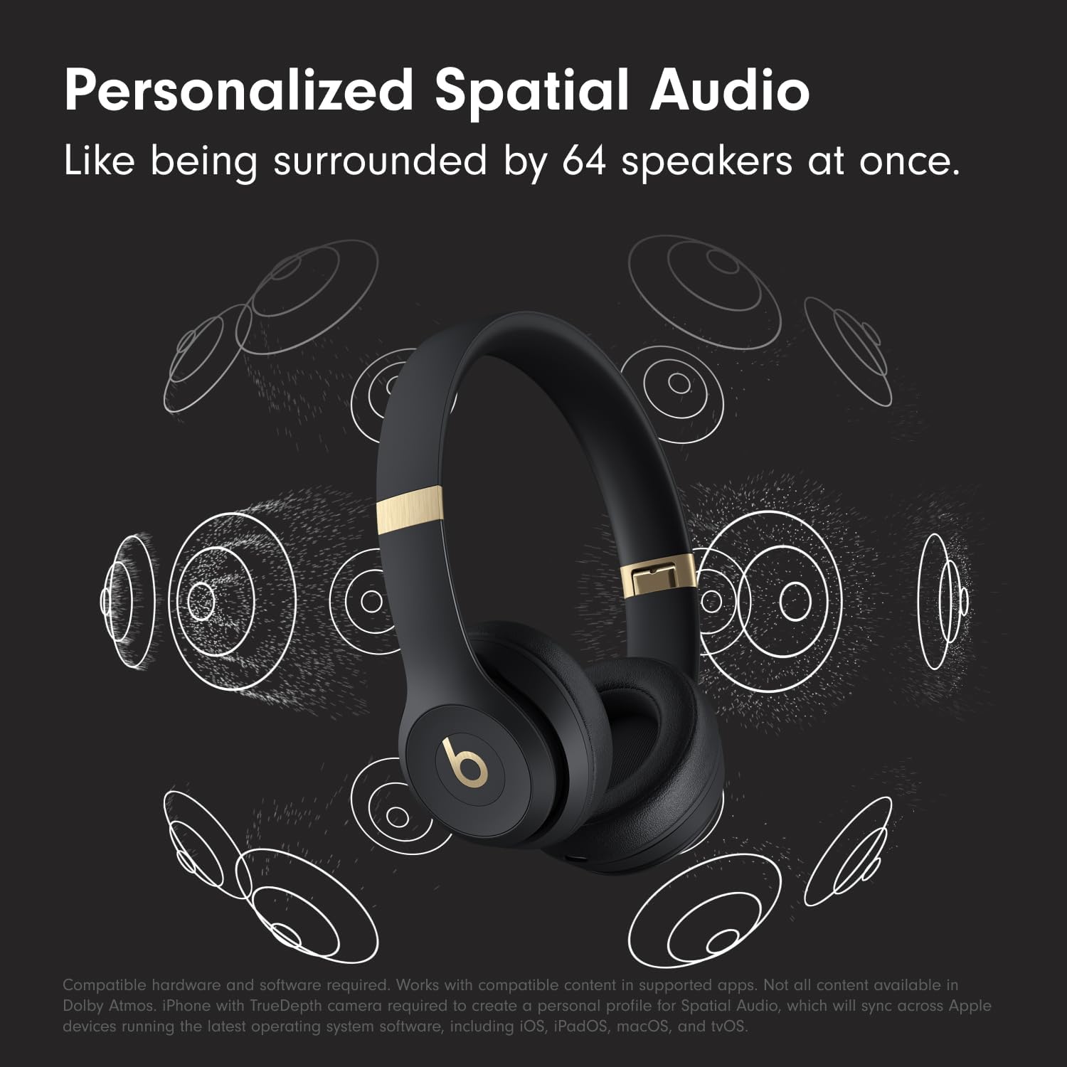 Beats Solo 4 with AppleCare+ for Headphones (2 Years) - Black & Gold