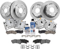 Detroit Axle - Brake Kit for 2003-2006 GMC Sierra Chevy Silverado 1500, 12.00'' inch Front and 12.80'' inch Rear Disc Brake Rotors Ceramic Brake Pads Brake Calipers 2004 2005 Replacement