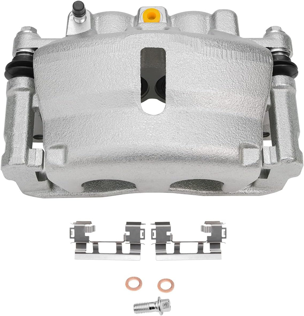 Detroit Axle - Front Brake Kit for Chevy Traverse GMC Acadia Buick Enclave Saturn Outlook Disc Brake Rotors Brake Caliper Ceramic Brakes Pads Replacement [12.80 inch Rotors]
