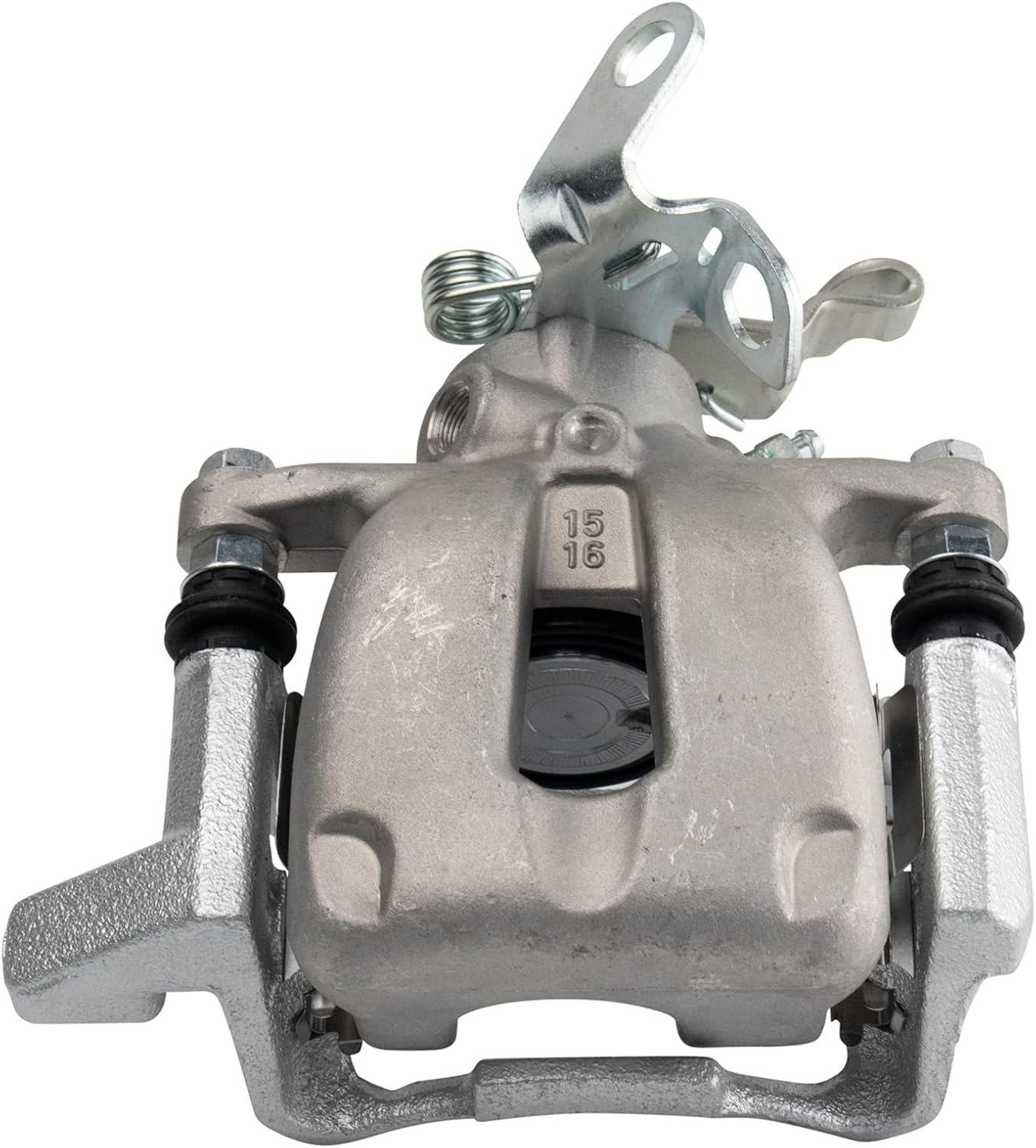 TRQ Performance Rear Brake Pad and Rotor Set Ceramic Slotted Drilled G Coated Calipers Hardware Compatible with 2010 Volkswagen Jetta