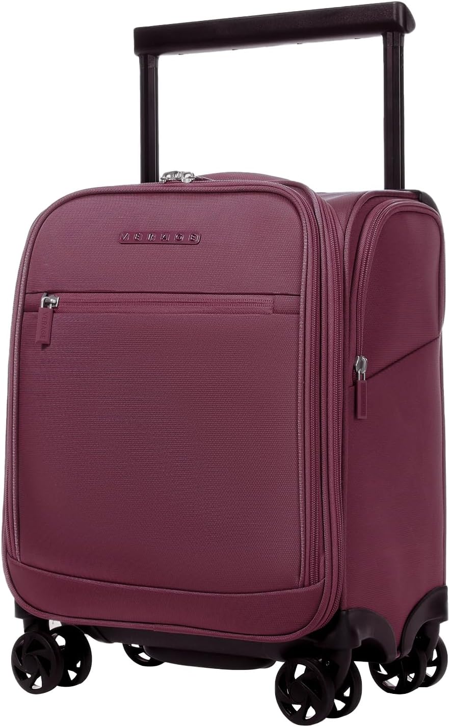 Verage Underseat Carry On Luggage with Spinner Wheels 15 inch Overnight Suitcase Travel Business Bag for Airlines Men Women