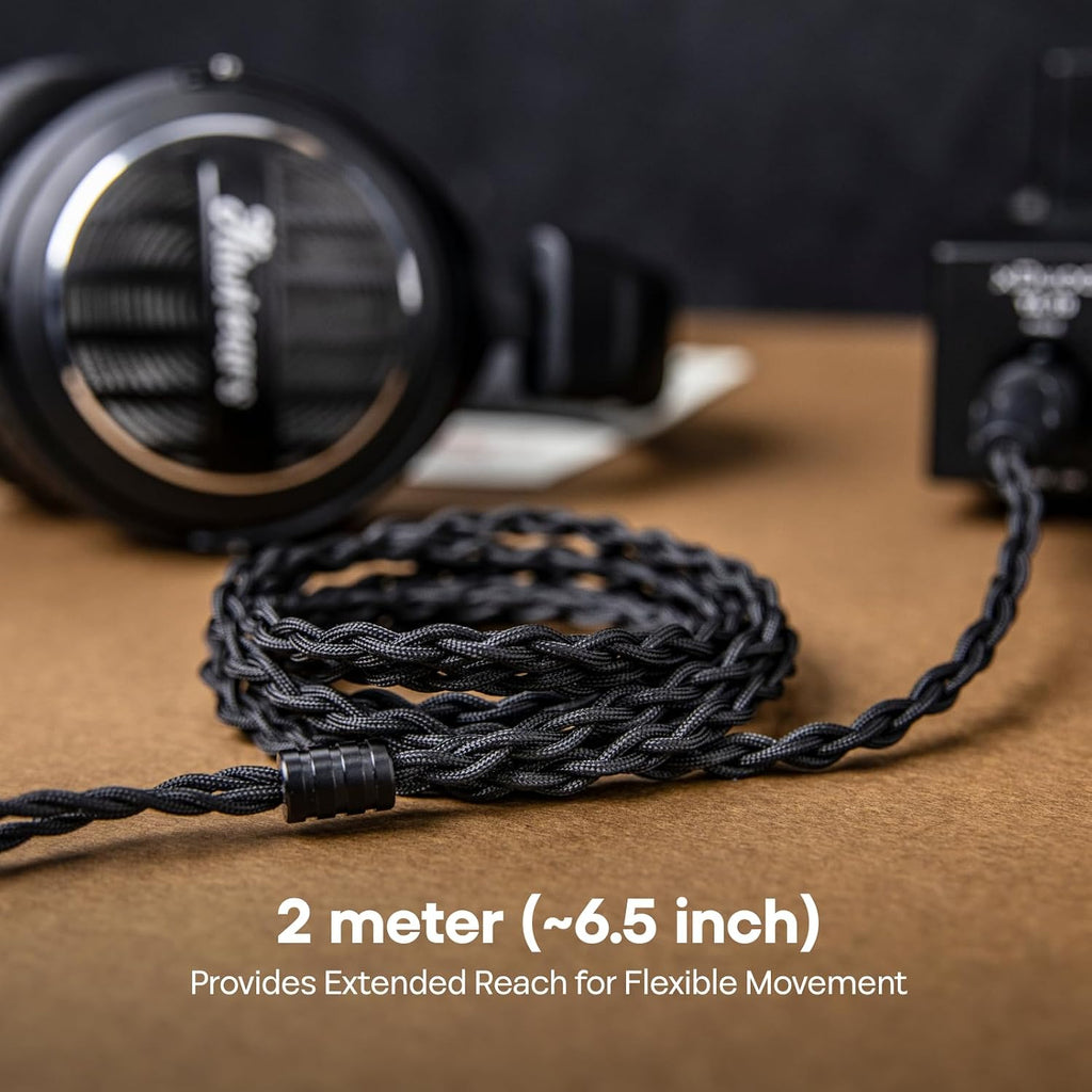 Linsoul SIMGOT EP5 Over-Ear Headphones, 50mm Ultra-Magnetic Drivers, Innovative Closed-Back HiFi Monitor, Dual 3.5mm TRS Detachable Cable + Tripowin Nova Monitor Headphone Cable(XLR, Black)