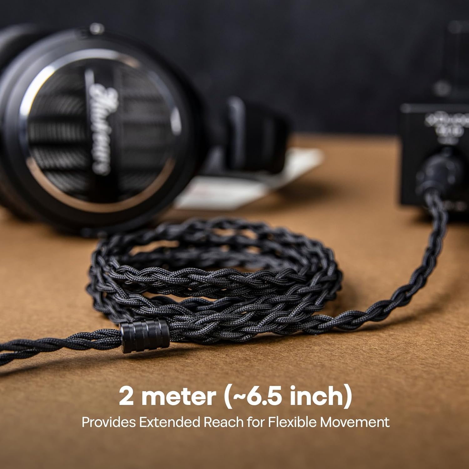 Linsoul SIMGOT EP5 Over-Ear Headphones, 50mm Ultra-Magnetic Drivers, Innovative Closed-Back HiFi Monitor, Dual 3.5mm TRS Detachable Cable + Tripowin Nova Monitor Headphone Cable(XLR, Black)