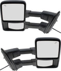 Kool Vue Driver & Passenger Side Power Heated Towing Mirrors for Ford F-250 F-350 Super Duty F-450 Super Duty F-550 Super Duty 2010 Power Fold With Signal Light & Memory Auto Extend with 2 Caps
