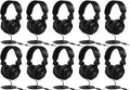 Turnstile Audio TAPH100 All-Purpose Closed-Back Wired Over-Ear Headphones, 50mm Drivers, Bass-Infused Sound, Long Cable & 3.5mm Adapter – Professional DJ, Studio, Recording & Everyday Use (10 Pack)