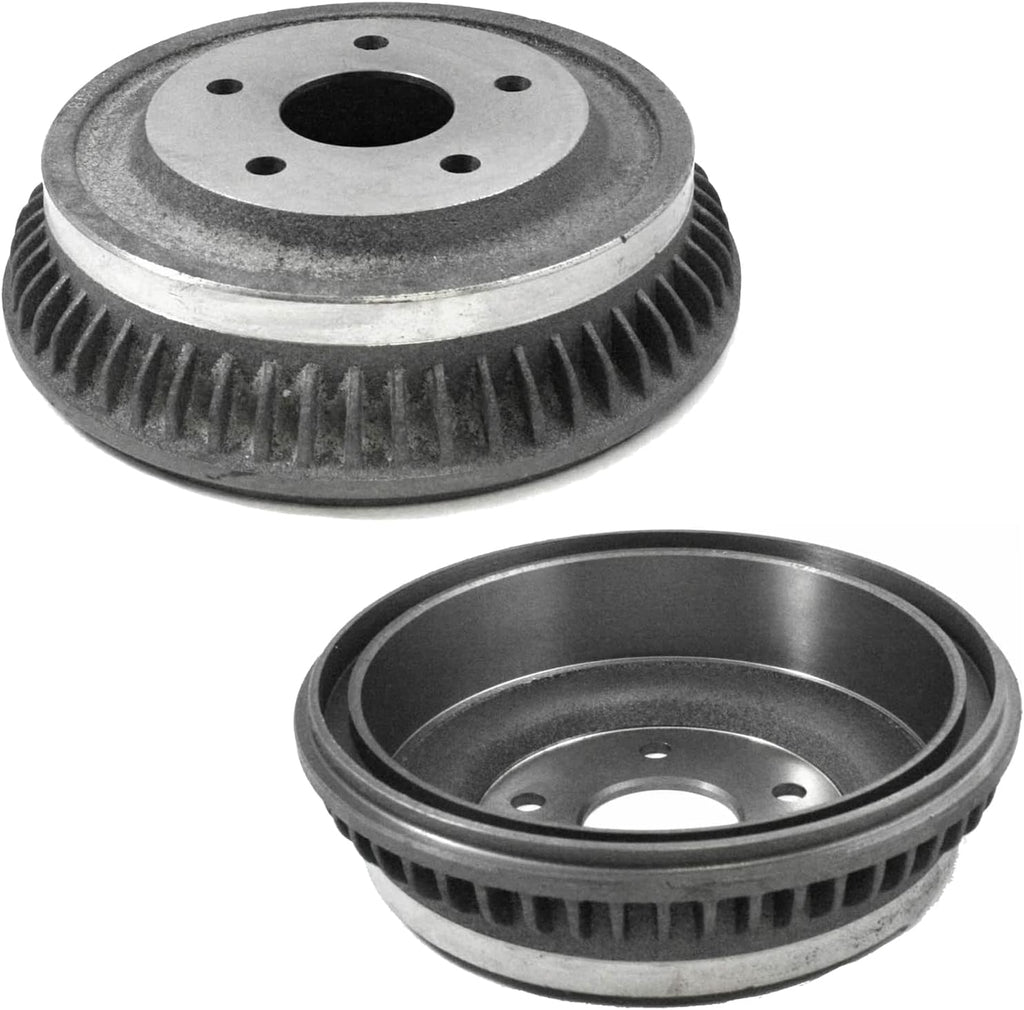 Detroit Axle - 4WD Wheel Bearing Hubs Brake Kit for 1994-1999 Dodge Ram 1500 [5 Lug 2-Wheel ABS] Front Brake Rotors Ceramic Brakes Pads Rear Brake Drums Shoes Front Wheel Bearing Hubs Replacement