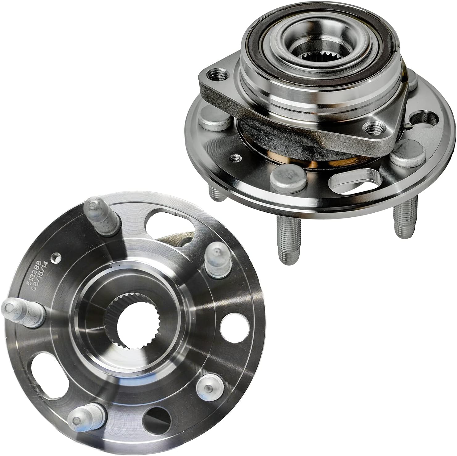 Detroit Axle - Brake Kit for 10-17 Chevy Equinox GMC Terrain, Front and Rear Disc Brake Rotors Wheel Bearings Hubs Wheel Lug Nuts Socket Keys 2010 2011 2012 2013 2014 2015 2016 2017 Replacement
