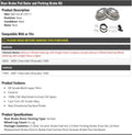 Rear Ceramic Brake Pads Rotor and Parking Brake Kit - 6-Lug - Compatible with 1999-2006 Chevy Silverado 1500