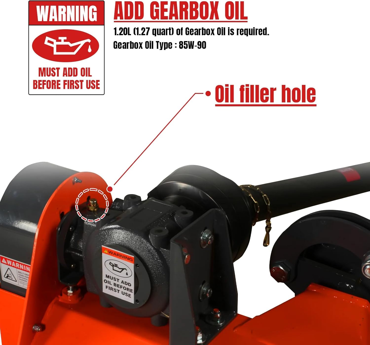 MechMaxx 48' Inch PTO Drive 3 Point Hitch Offset Flail Ditch Bank Mower for 25-50HP CAT 1 Tractor, 69'' Offset Distance,60°/90° Rotation Angle, 20 Hammers, Model VAM48