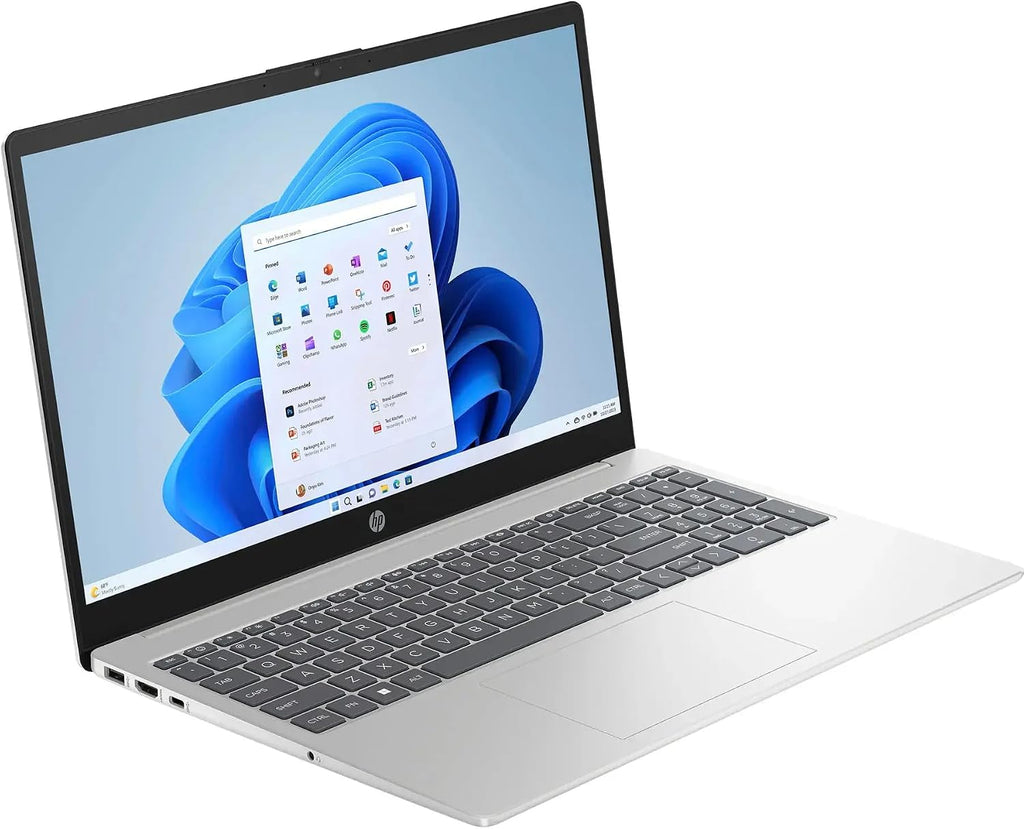 HP 15-fd000 2024 Laptop / 15.6' Touch 60hertz / 6 Cores Intel i3-1215U Intel UHD Graphics / 8GB DDR4 512GB NVMe SSD M.2 / Wi-Fi 6E / Win11H / Natural Silver / 32GB USB