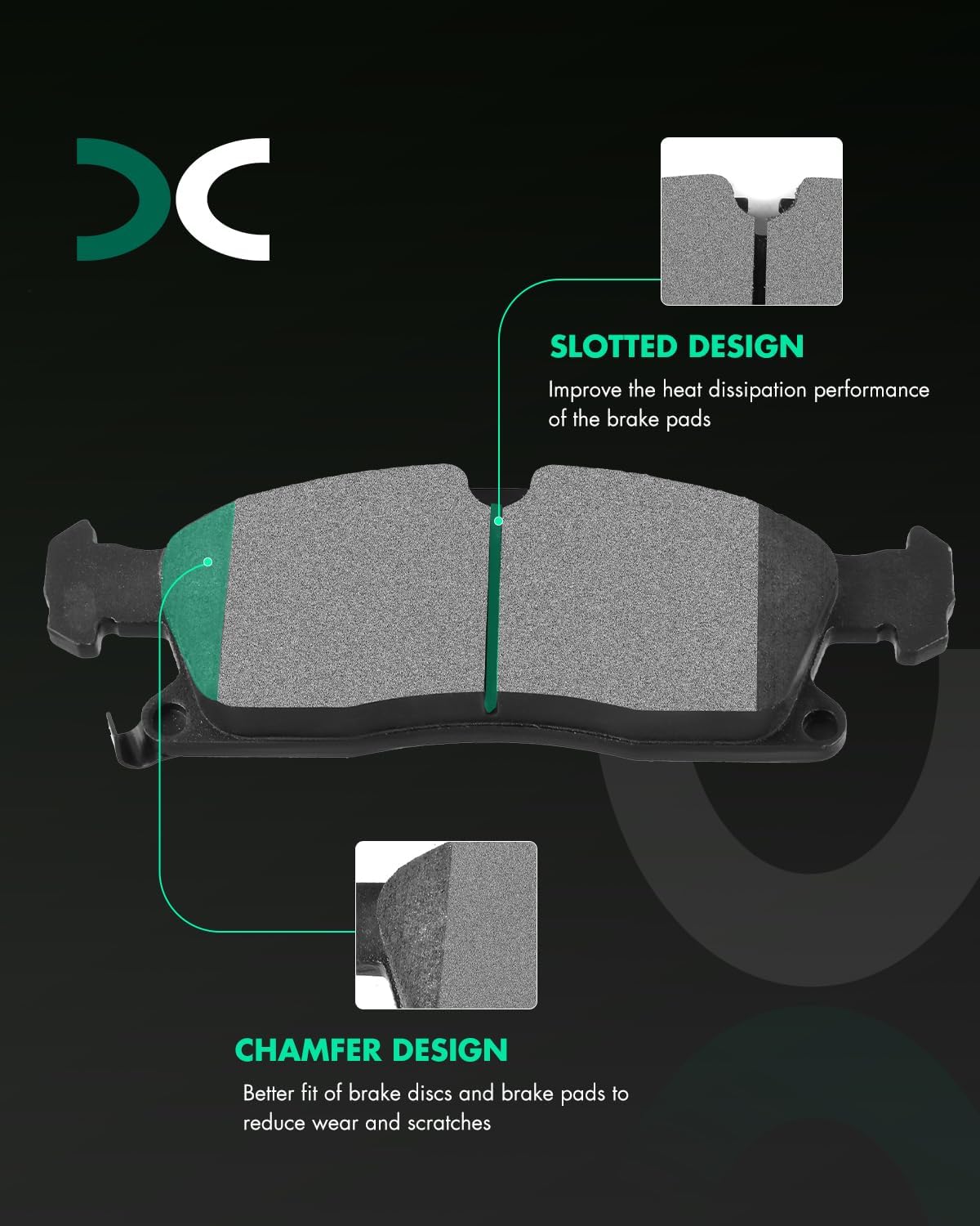 SCITOO Front 12.99' Brake Pads and Rotors Kits Fit For Dodge For Durango 2011-2020,For Jeep Grand Cherokee 2011-2018