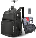 Vacuum Rolling Backpack,50L Roller Travel Laptop Backpack with Anti-Theft,rolling backpack for travel,Water-Resistant Carry-On Luggage,Business and Commuting (A)