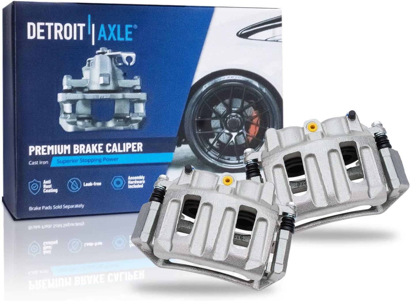Detroit Axle - Front Brake Kit for 1999-2003 Ford F-150, 2002 Lincoln Blackwood, 2000 2001, Disc Brake Rotors Ceramic Brake Pads Brake Calipers Replacement: 12.13 inch' Front Rotor