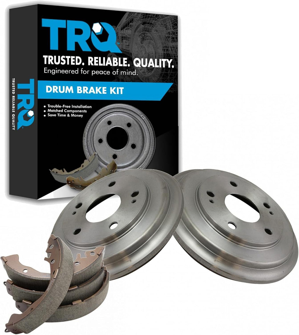 TRQ Rear Brake Shoe & Drum Kit Compatible with 2006-2015 Honda Civic