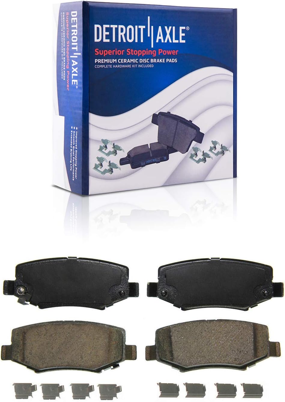 Detroit Axle - Rear Brake Kit for 2007-2017 Jeep Wrangler, 2018 Wrangler JK, 12.44' inch Disc Rotors Brakes Pads Left Brakes Caliper 2008 2009 2010 2011 2012 2013 2014 2015 2016 Replacement