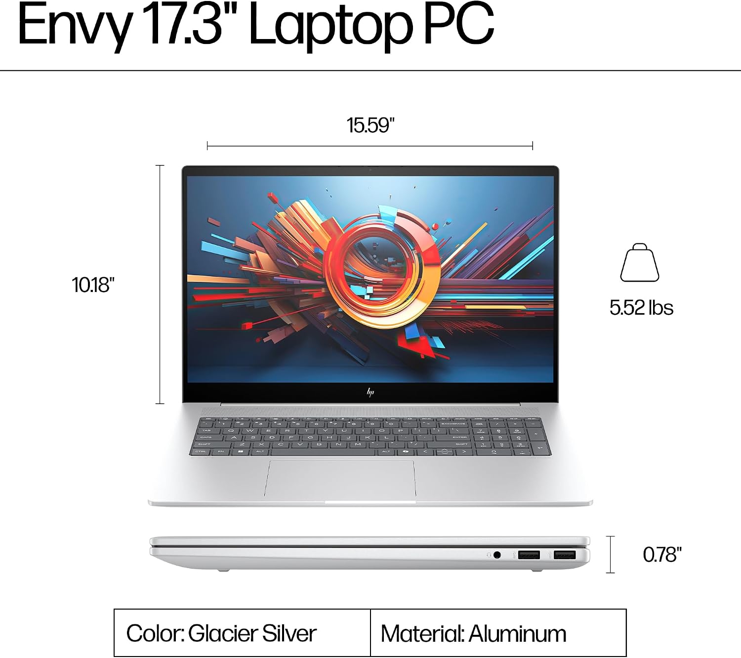 HP Envy 17.3' Premium Laptop - w/Accessories & 1TB Portable SSD, Intel 16-Core U7-155H, Wi-Fi 7, FHD Touchscreen Display, Copilot AI, Backlit Keyboard, Win 11 Pro (64GB DDR5, 2TB SSD)
