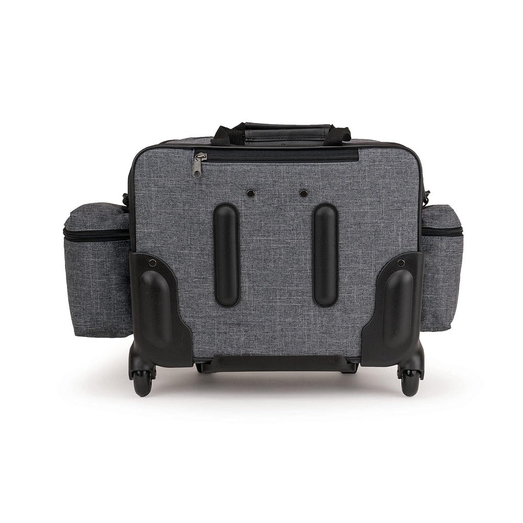 Hopkins Medical Products Antimicrobial Rolling Medical Bag: Waterproof, Lockable File Pocket, Wide Wheel Base - Perfect for Busy Healthcare Pros, 36.5' Handle