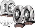 Detroit Axle - 8pc Brake Kit for Volkswagen Jetta Eos CC Audi A3 Quattro 12.28' inch Front and 11.10' inch Rear Disc Brake Rotors Ceramic Brakes Pads 2010 Replacement