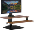 Vari VariDesk Premier Electric Converter - Standing Desk Height Adjustable Riser - Stand Up Converter for Home Office Workspace - Single Monitor Mount Computer Workstation (Walnut)