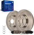 KAX Front Brake Kit for Murano, G35, G37, 350Z, M35, EX35, QX70, Q40, G25, M37, Q70, Q70L, M45, 370Z, QX50, EX37, M56, M35h, 12.59inch Brake Rotors Pads Kit