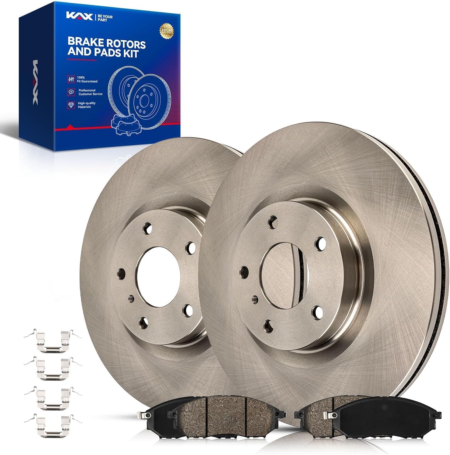 KAX Front Brake Kit for Murano, G35, G37, 350Z, M35, EX35, QX70, Q40, G25, M37, Q70, Q70L, M45, 370Z, QX50, EX37, M56, M35h, 12.59inch Brake Rotors Pads Kit