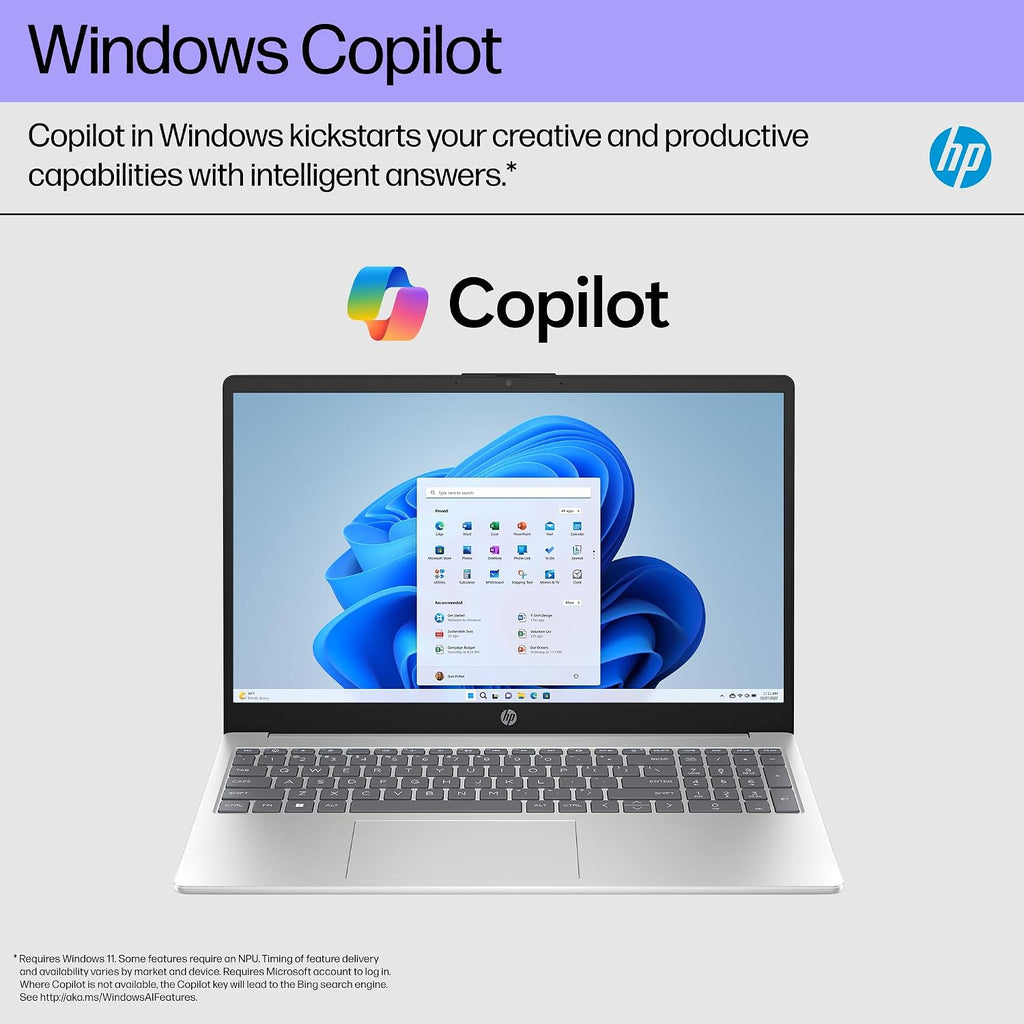 HP 15.6' Touchscreen Laptop, Intel Core 5 120U, FHD(1920 x 1080), 16GB DDR4-3200 MT/s RAM, 1TB PCIe SSD, Copilot PC, Wi-Fi 6, 720p Webcam, Windows 11 Home, w/Office 365