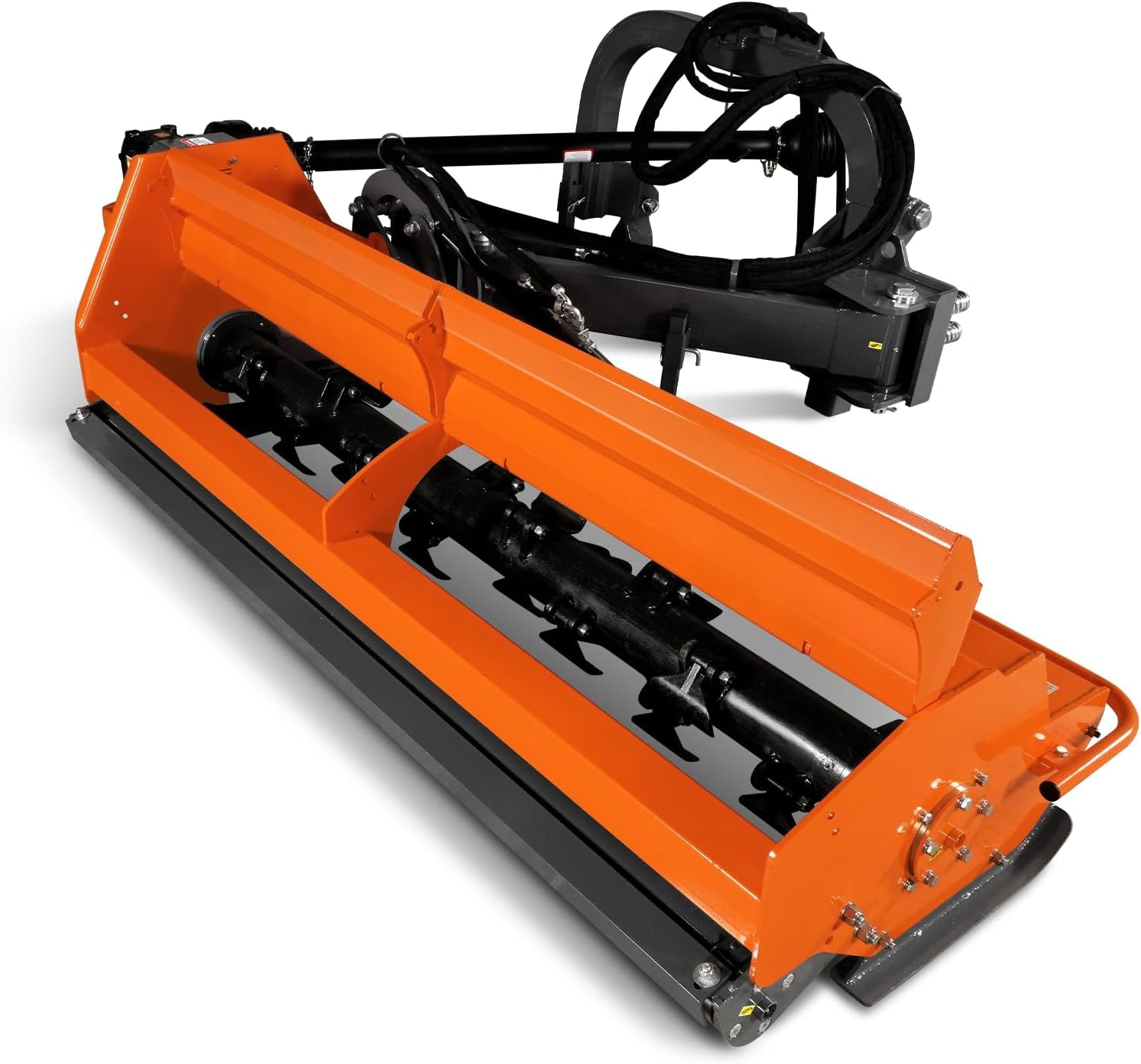 MechMaxx 86' Heavy Duty PTO Drive 3 Point Offset Ditch Bank Verge Flail Mower for 90-120HP CAT 2 Tractor, 130'' Offset Distance,55°/90° Rotation Angle, 20 Hammers, Model VBM86