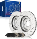 KAX Front Brake Kit for Hyundai Santa Fe 2013-2018, 12.6inch Brake Rotors Pads Kit, #31625+D1202 Front Brakes