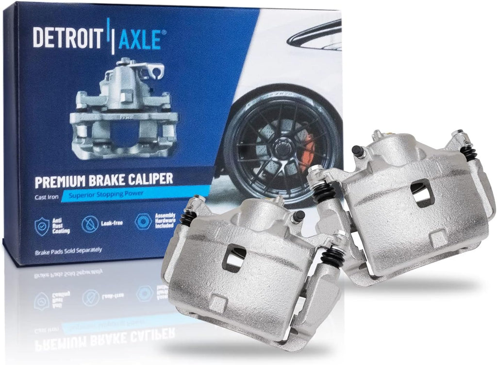 Detroit Axle - Front Brake Kit for 2002-2004 Honda CR-V, 2003-2011 Honda Element Replacement Disc Brake Rotors Ceramic Brakes Pads Calipers