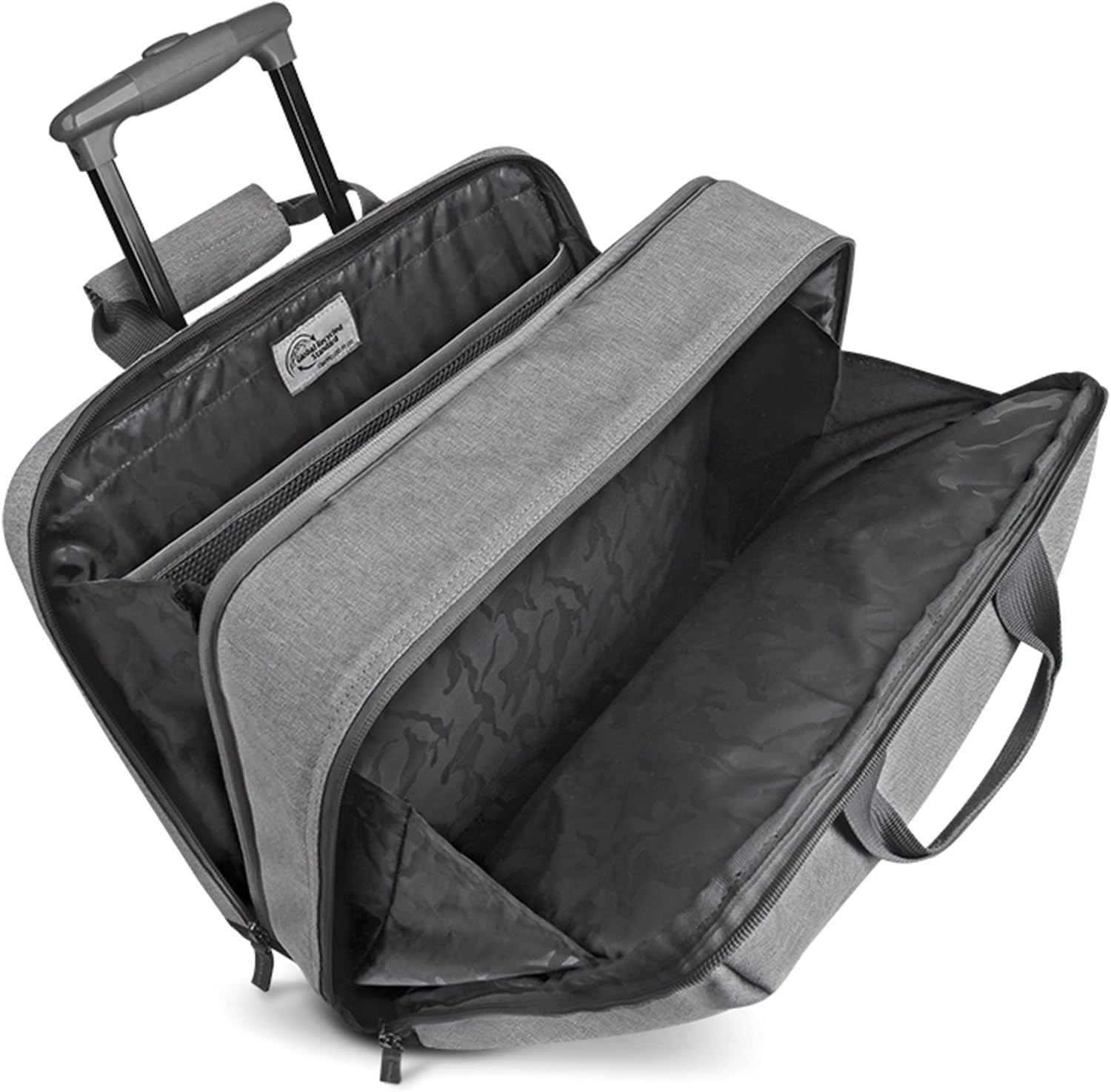Solo New York Underseat Rolling Catalog Case - Roller Laptop Bag with Wheels, Wheeled Briefcase for Women & Men, Carry On Size for Travel, Fits 15.6' Computer - Re:Start, Gray