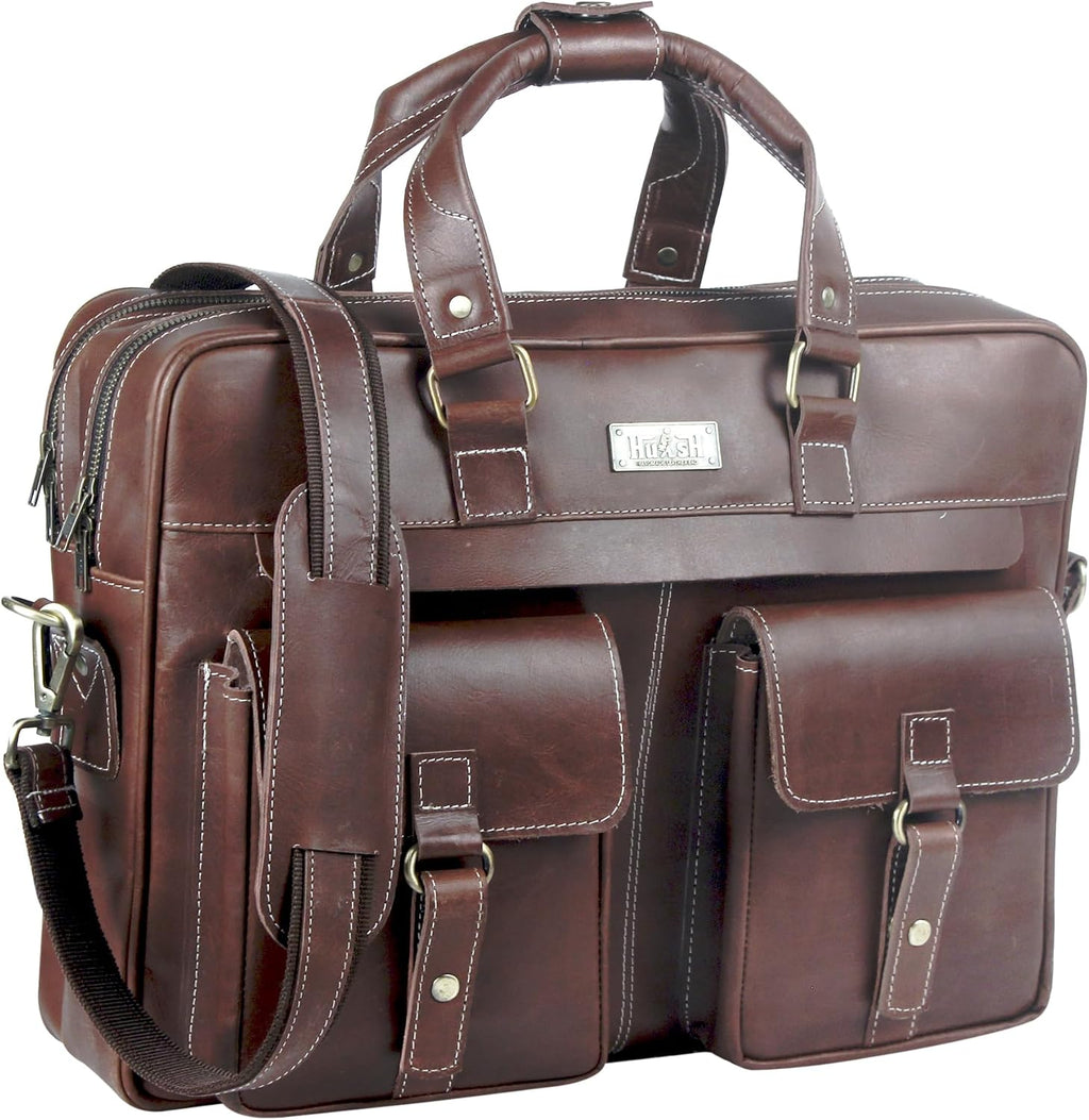 Genuine Leather briefcases for men 17 inches computer bag for mens | Laptop bag, Work bag, Business and Office Bag