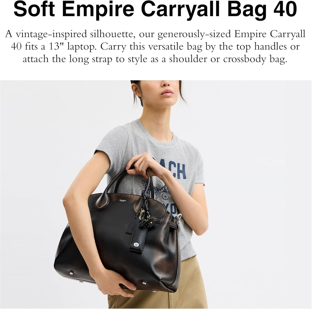 Coach Women's Suede Soft Empire Carryall 40 Tote