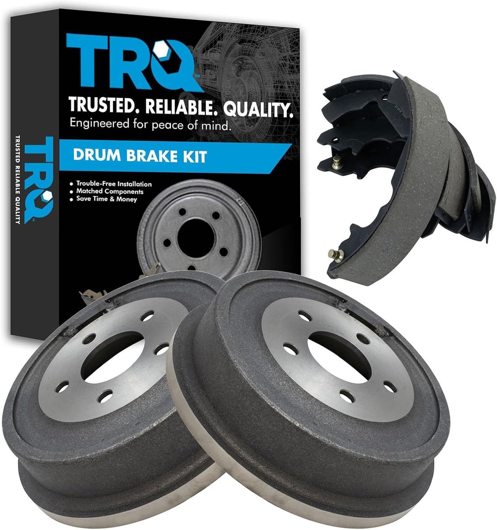 TRQ Brake Drum & Shoe Rear Kit Compatible with Equinox Aztek Torrent Vue/Hybrid