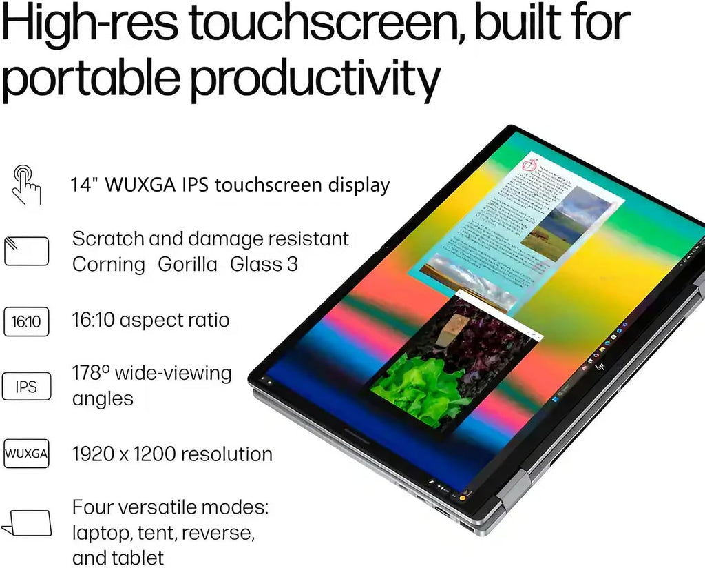 HP OmniBook X Flip 2-in-1 Laptop | 14' WUXGA IPS Touch | AMD Ryzen AI 7 350 (Up to 50 NPU Tops) | 24GB DDR5 2TB SSD | AI PC for Creator Business Professional Win11 Pro w/DLCA Accessory