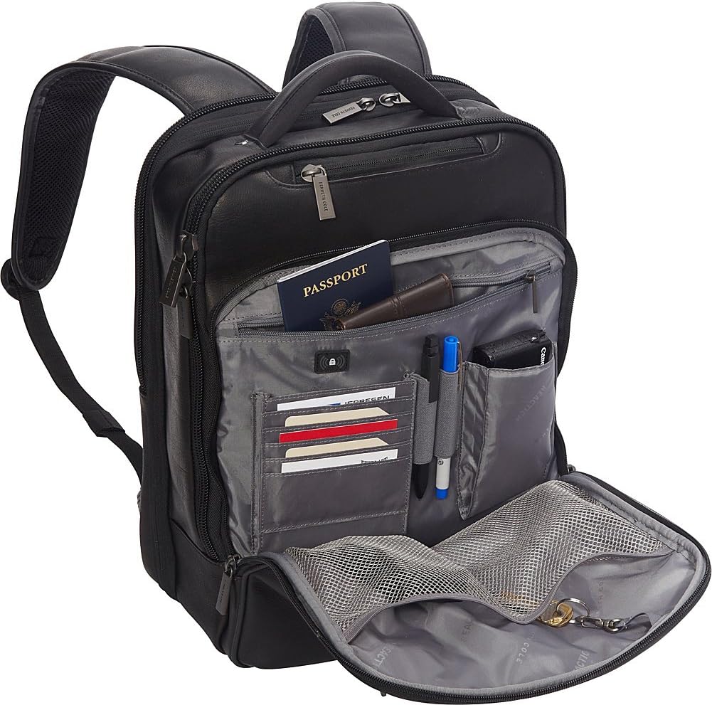 Kenneth Cole REACTION Out Of The Bag Manhattan Colombian Leather RFID 15.6' Laptop Briefcase