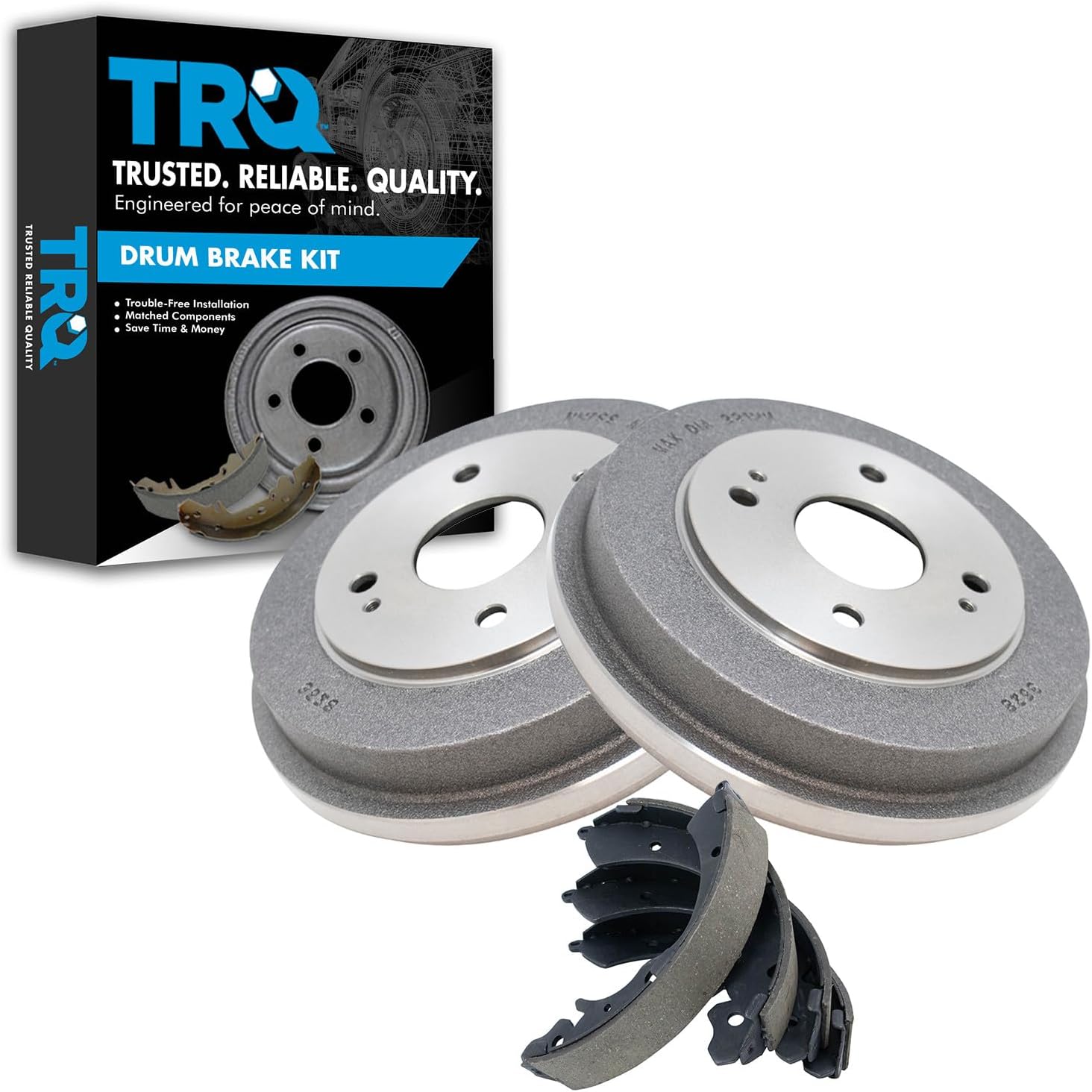 TRQ Rear Brakes Brake Shoe & Drum Left & Right Kit for 1990-2002 Honda Accord