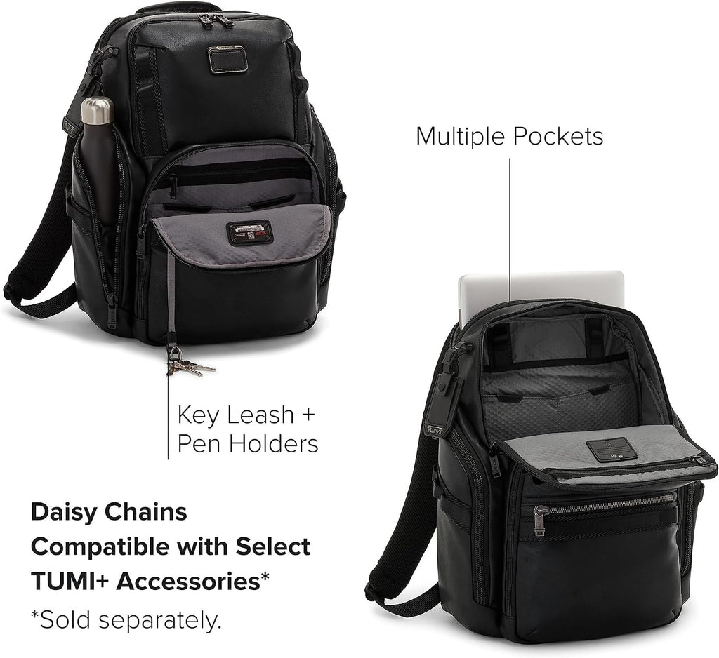 TUMI - Alpha Bravo Search Backpack - Laptop Backpack for Men & Women - Backpack for Work & Travel - 17.0' X 14.0' X 8.3' - Black Leather