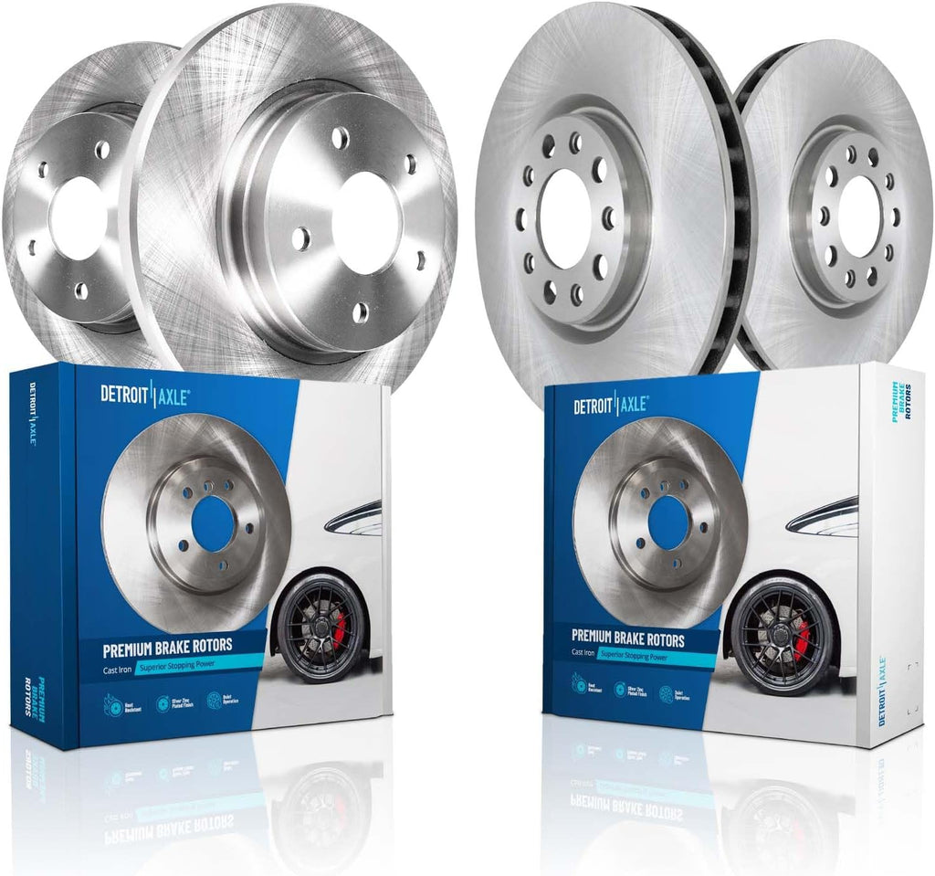 Detroit Axle - Brake Rotors for 2011-2015 Chevrolet Volt 2012-2014 Orlando 2014-2015 Cruze 2012-2017 Buick Verano Disc Brake Rotors Replacement : 11.81' inch Front and 11.50' inch Rear Rotor