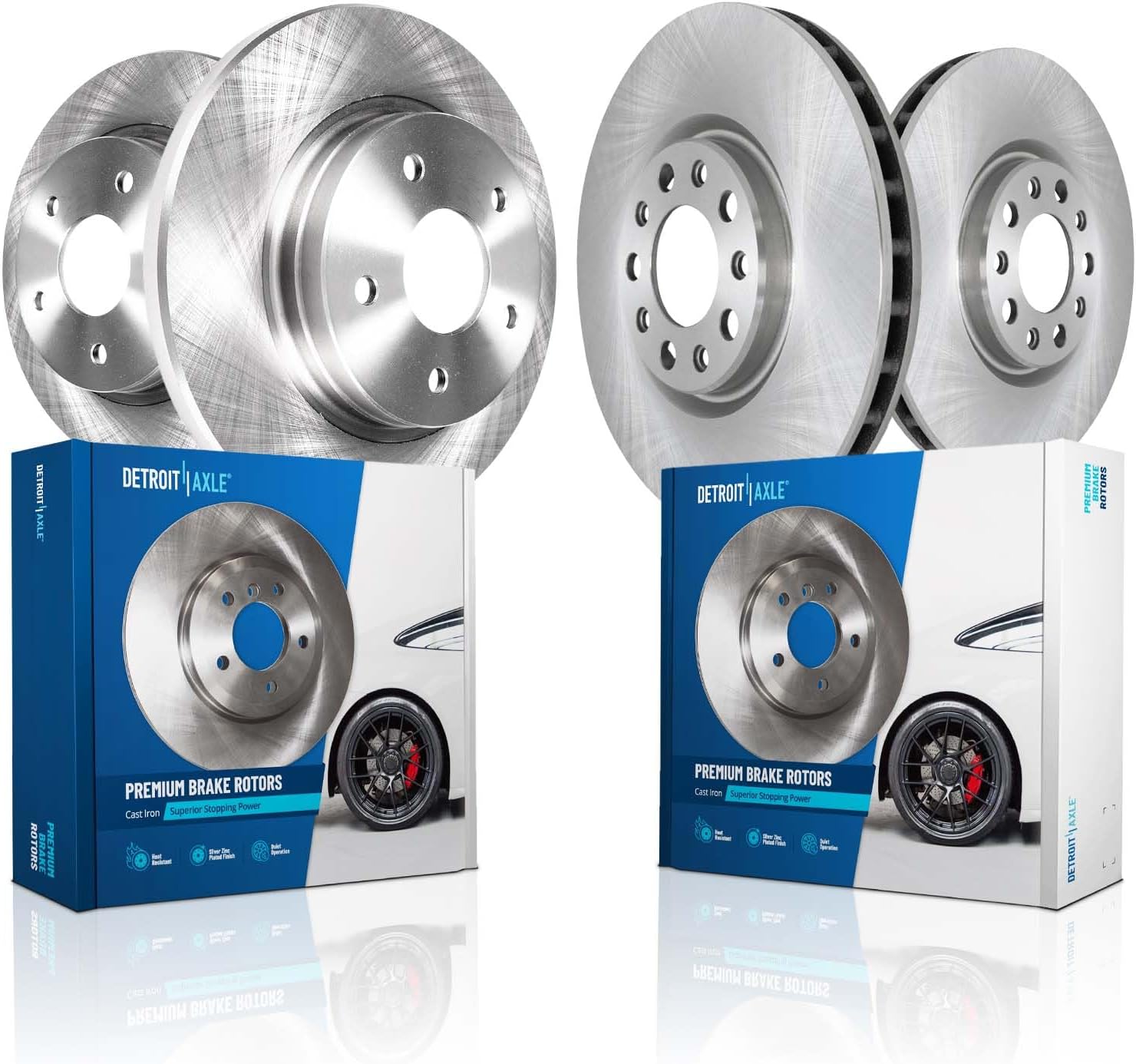 Detroit Axle - Brake Rotors for 2011-2015 Chevrolet Volt 2012-2014 Orlando 2014-2015 Cruze 2012-2017 Buick Verano Disc Brake Rotors Replacement : 11.81' inch Front and 11.50' inch Rear Rotor