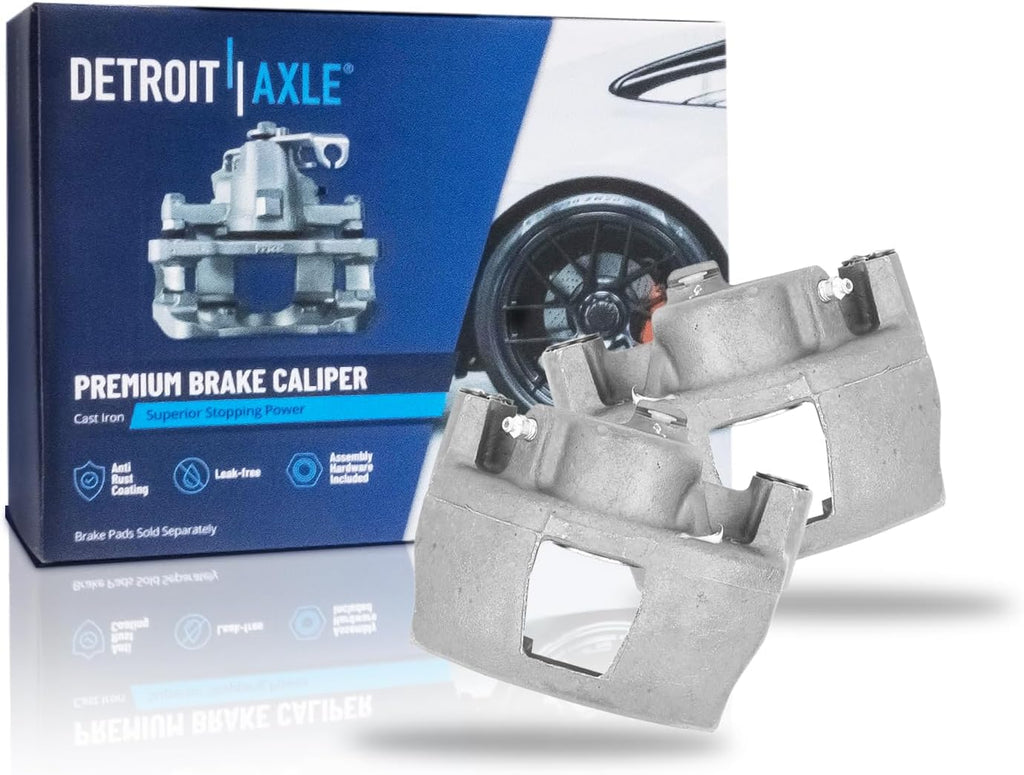 Detroit Axle - 4WD Front Brake Calipers for Chevrolet Beretta Cavalier Corsica Buick Skylark Oldsmobile Achieva Pontiac Grand Am Sunbird, Driver and Passenger Side Disc Brake Calipers Replacement