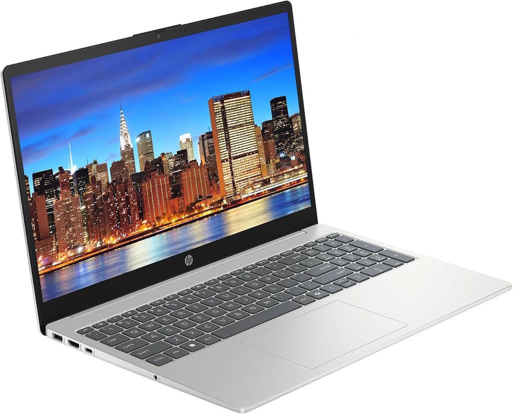HP 15 Laptop, 15.6' FHD IPS LED Touchscreen Business Laptop Computer, Intel 10-Core i7-1355U Processor, Windows 11 Laptop 16GB RAM 512GB SSD, WiFi 6, Numeric Keypad, NLY Earphones, Natural Silver