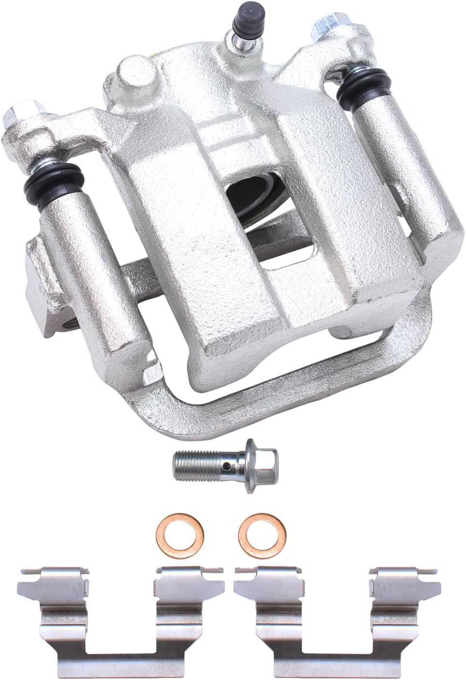 Detroit Axle - Rear Brake Kit for 2003 2004 2005 Infiniti G35 Nissan 350Z Disc Brake Rotors Brake Calipers w/Brackets Ceramic Brakes Pads Replacement